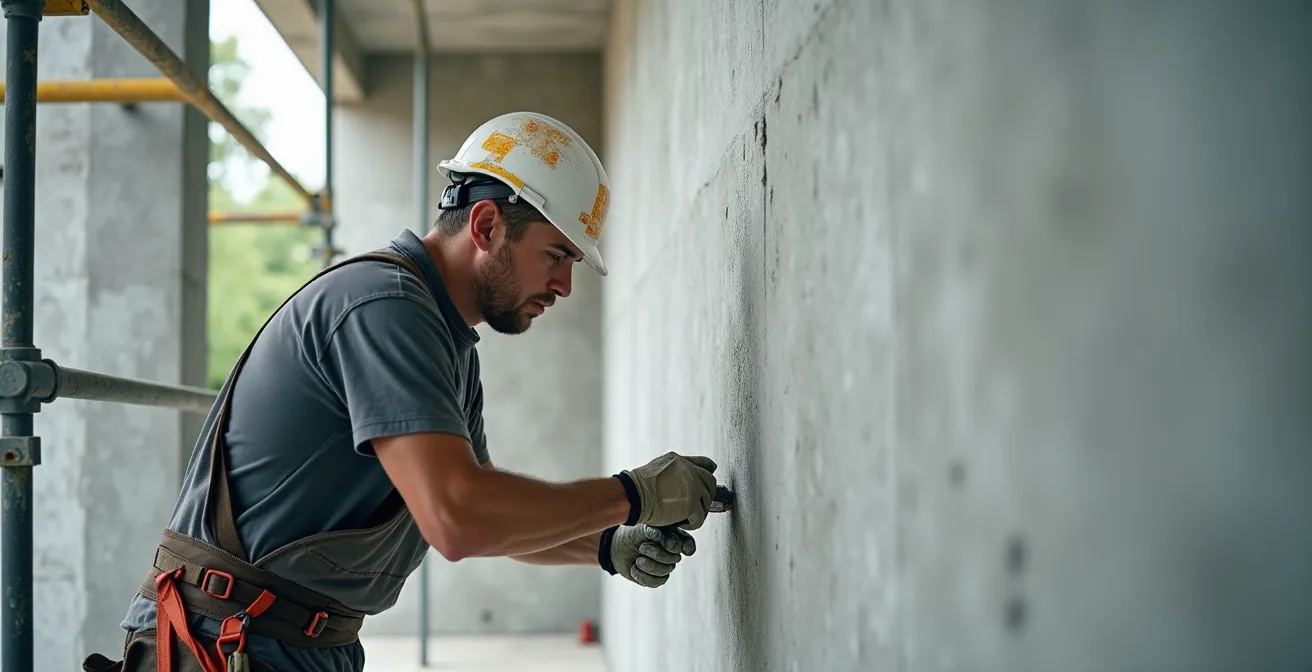 EU-Handwerker bei der Arbeit auf deutscher Baustelle ohne Meisterbrief