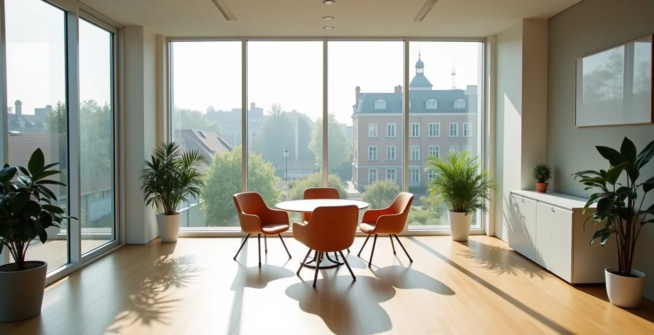 Moderne Schlichtungsstelle mit offener Beratungsatmosphäre